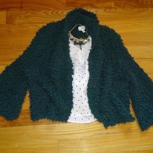 BP fuzzy teddy cardigan